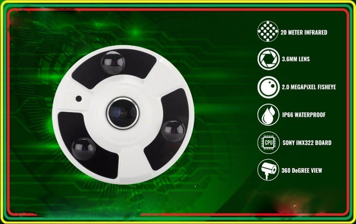 خرید دوربین مداربسته چشم ماهی