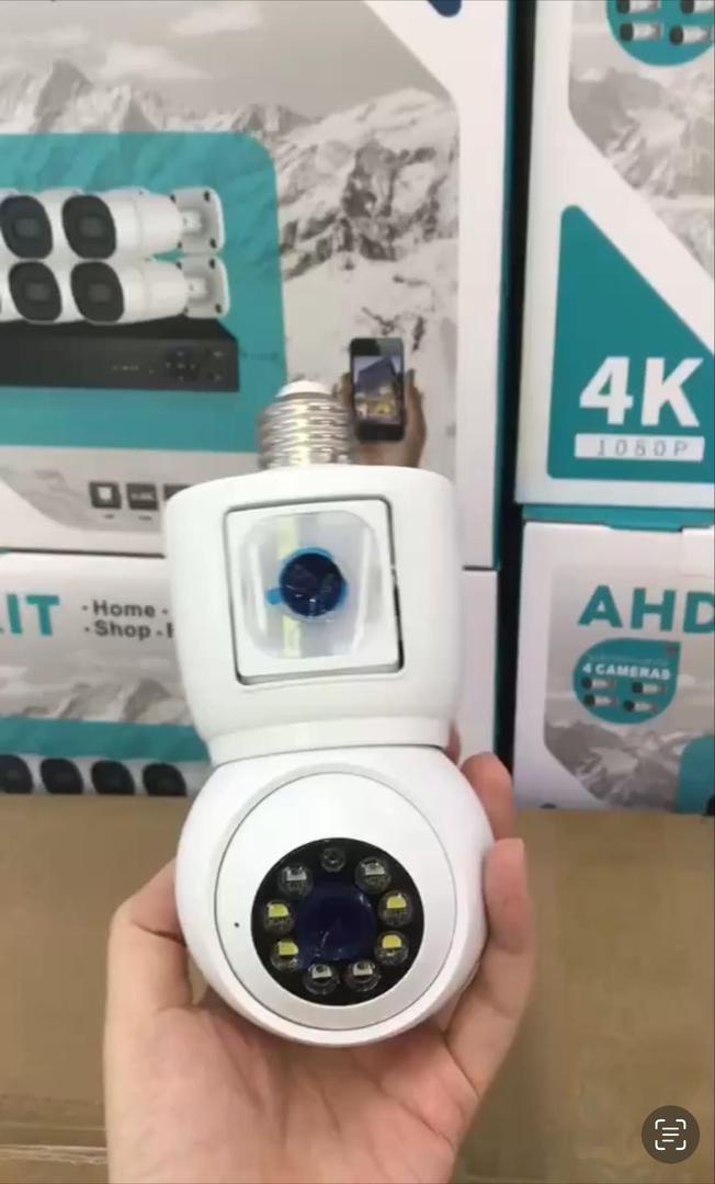 دوربین مداربسته چرخشی لامپی سیمکارت خور