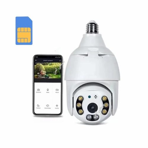 خرید دوربین مداربسته لامپی 360 درجه سیمکارت خور